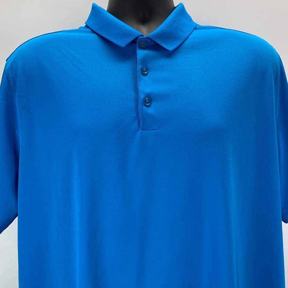 Nike Golf Polo Shirt Mens Size XL Blue Standard Fit Short Sleeve Dri-Fit Stretch